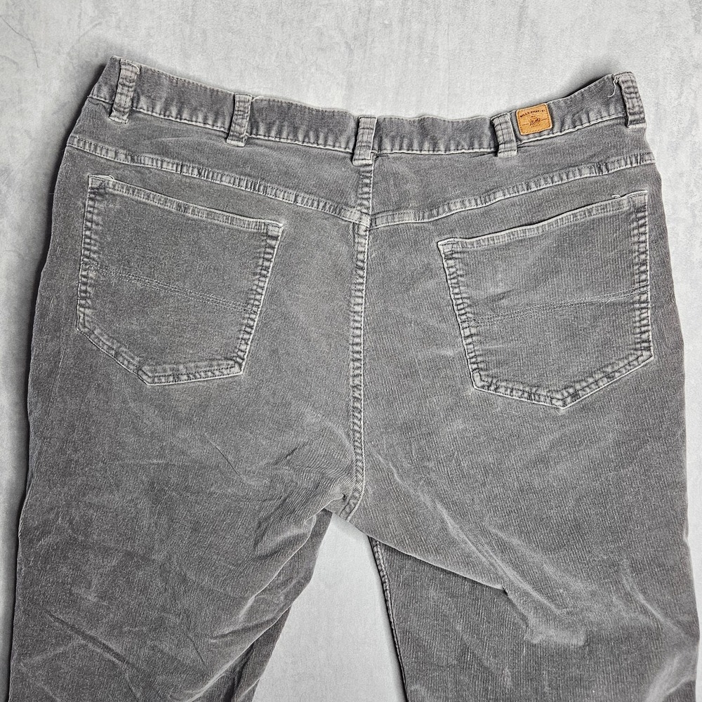 Bills Khakis Pants Mens 42x30 (Fits 40x28) Gray Corduroy Straight Leg Stretch - Picture 6 of 14